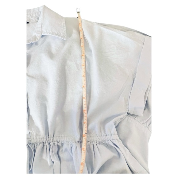 Zara Light Blue Button-Up Mini Dress - Picture 5 of 8